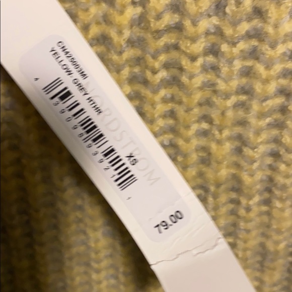 Caslon Turtleneck Sweater Yellow Grey Heather - Picture 6 of 7